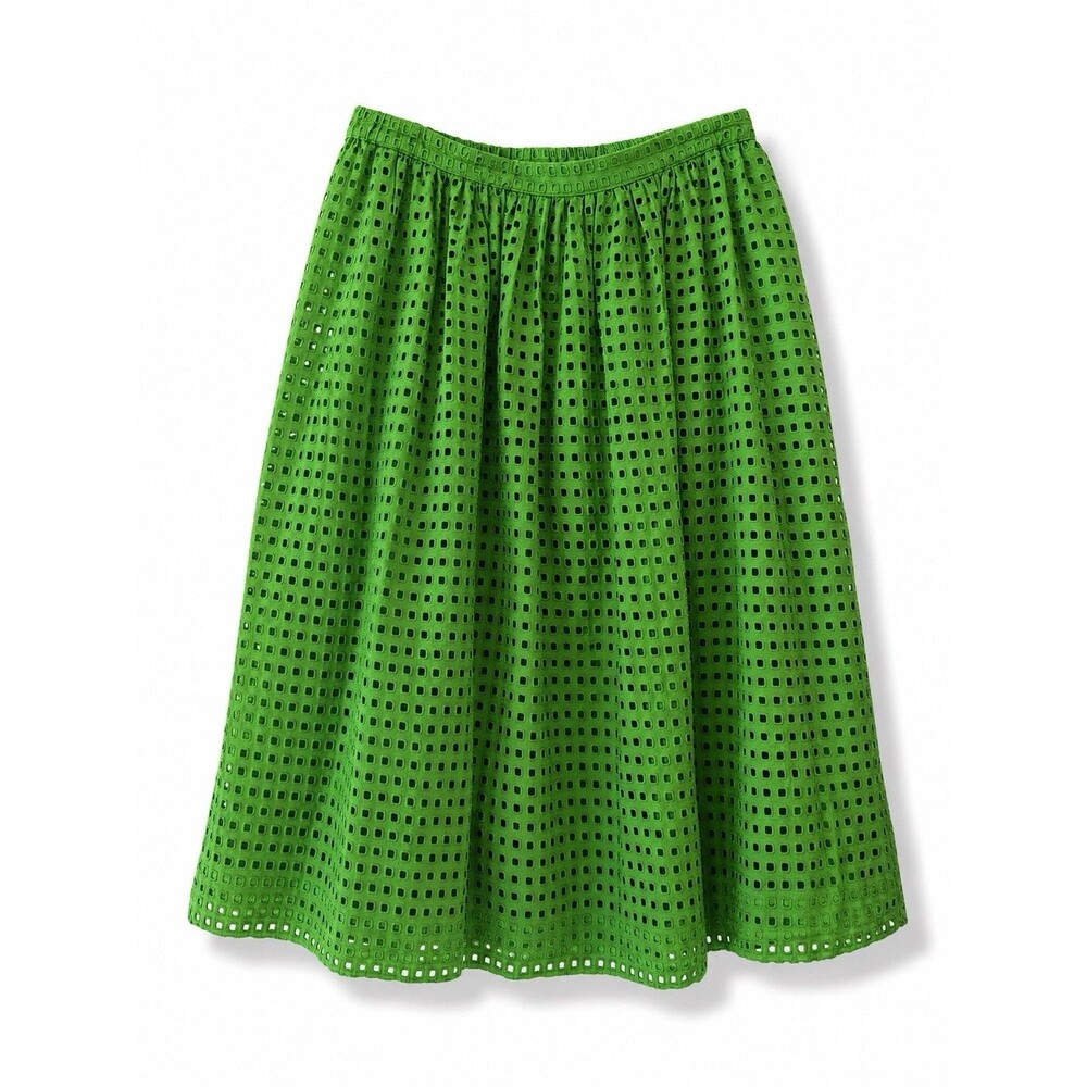 Kate Spade New York x Target Green Eyelet Midi Skirt Size L NWT